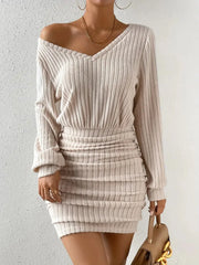 Ribbed Knit Mini Dress