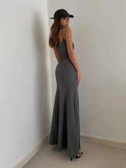 Y2K Bodycon Maxi Dress