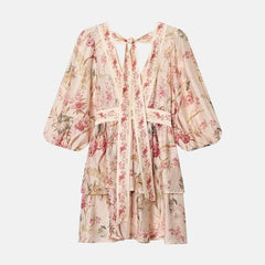 Y2K Flowy Tiered Mini Dress