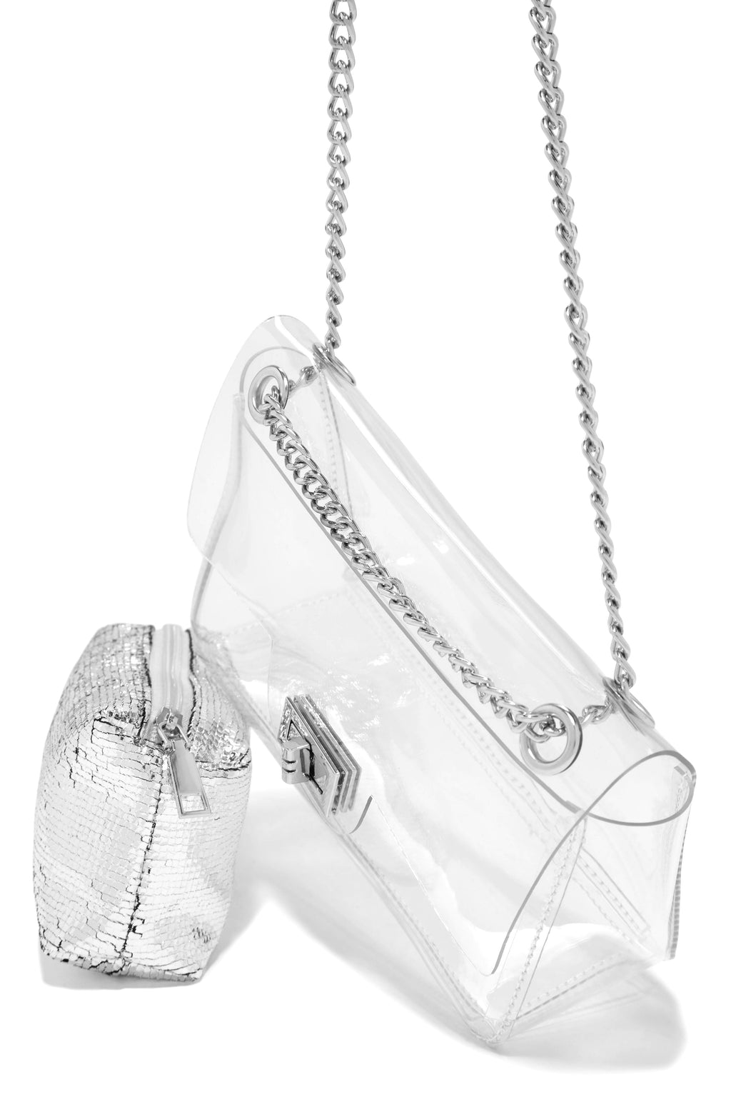 Elenia Crossbody Handbag - Silver
