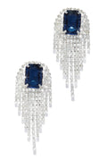 Tatiana Embellished Dangle Earring - Blue