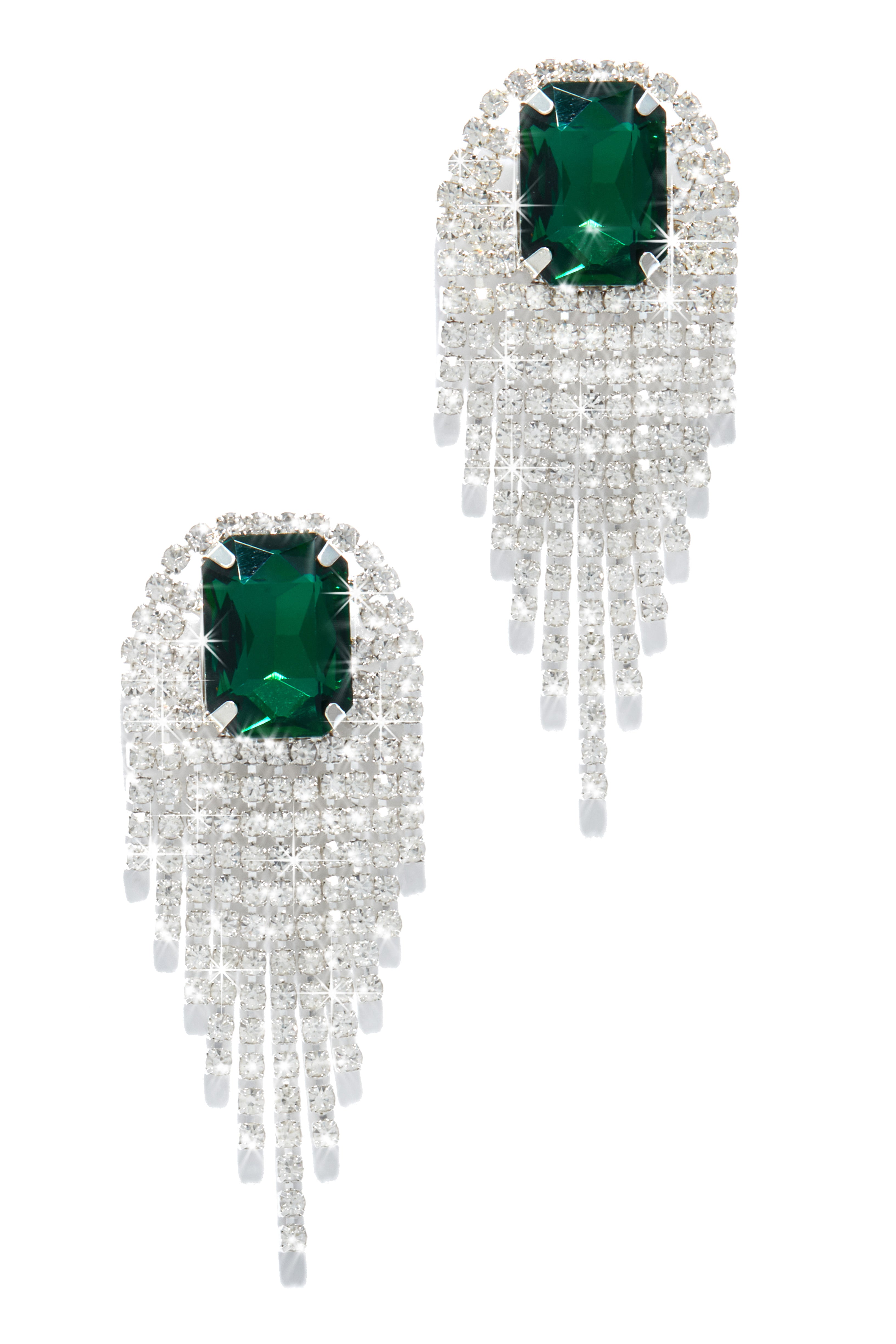Tatiana Embellished Dangle Earring - Blue